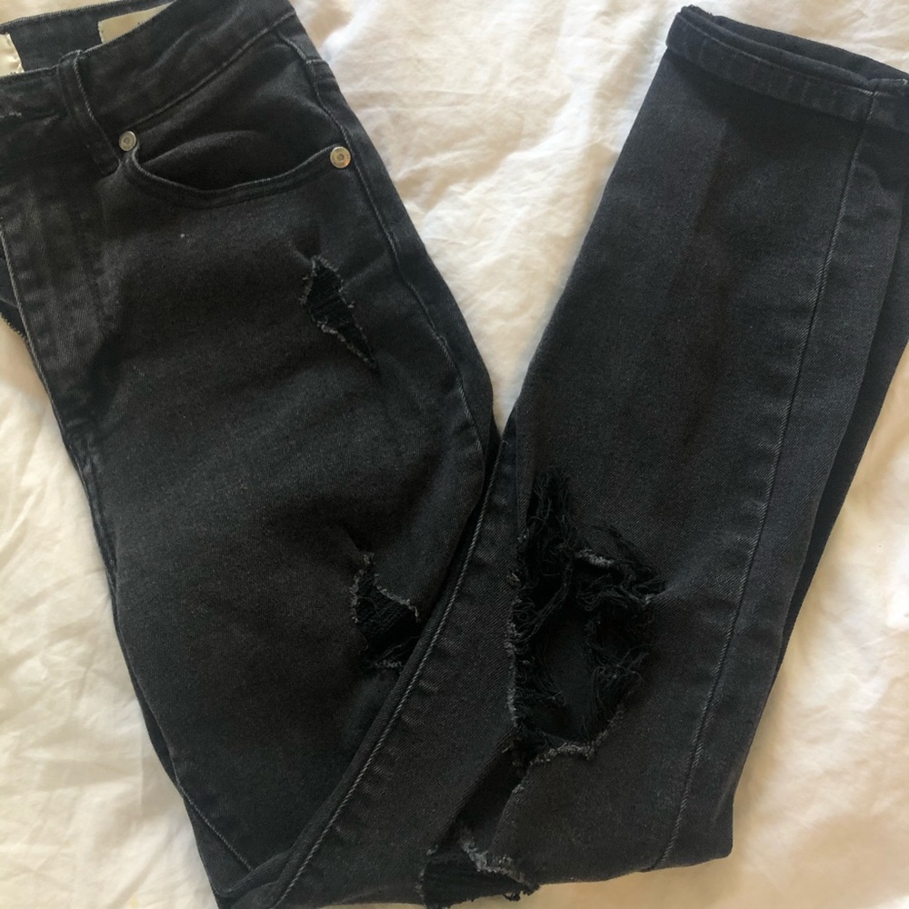 Black high waist skinny jeans